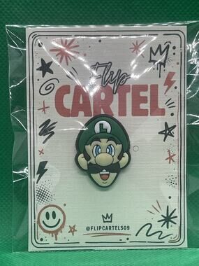 Luigi Rubber Pin Nintendo, Mario and Luigi backpack pin